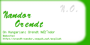 nandor orendt business card